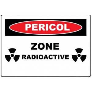 Indicator Zone radioactive, Sticker autocolant