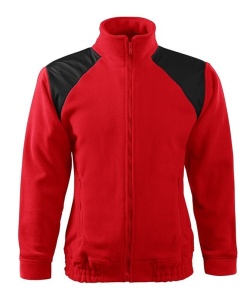 Jacheta casual fleece polar unisex de culoare rosu