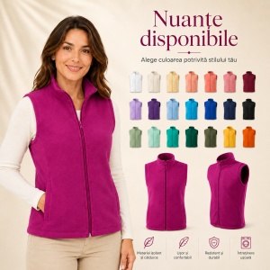 Jachetă Damă Unisex Polar Fleece cu Fermoar Malfini Next 518 – 280 g/m² - Img 10