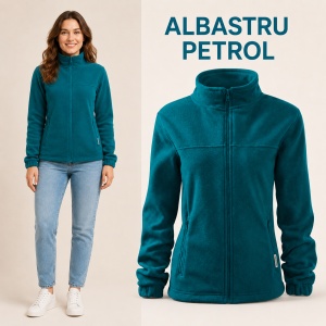 Jachetă Fleece Damă Tip Bluză Hanorac cu Fermoar, Călduroasă și Cambrată – Jacket 504 - Img 14