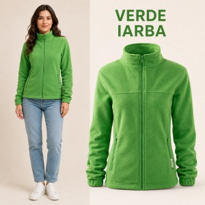 Jachetă Fleece Damă Tip Bluză Hanorac cu Fermoar, Călduroasă și Cambrată – Jacket 504 - Img 24