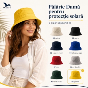 Pălărie Damă Malfini Classic pentru Protecție Solară, 100% Bumbac, 8 Culori, Mărime Unică
