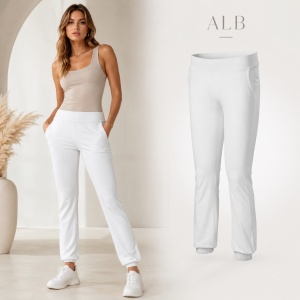 Pantaloni Damă Malfini Leisure 603, 95% Bumbac, 5% Elastan, Talie Elastică, Buzunare Înclinate, Croială Dreaptă, XS–2XL, 4 Culori - Img 10