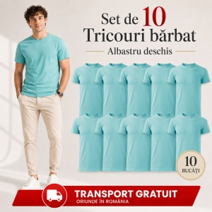 Set 10 tricouri bărbat Malfini Basic Clasic, 100% bumbac, regular fit, 48 culori, mărimi XS–5XL - Img 17