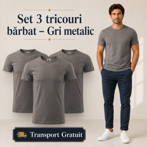 Set 3 Tricouri Bărbat Malfini, 100% Bumbac, 160 g/m², 48 Nuanțe, Mărimi XS–5XL, Transport Gratuit - Img 29