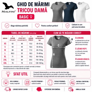 Set 3 Tricouri Damă 100% Bumbac | Gri Închis, Albastru Marin, Alb - Img 3