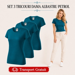 Set 3 tricouri damă, bumbac 100% | 35 de culori disponibile - 134 - Img 14