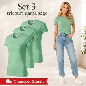 Set 3 tricouri damă, bumbac 100% | 35 de culori disponibile - 134 - Img 44