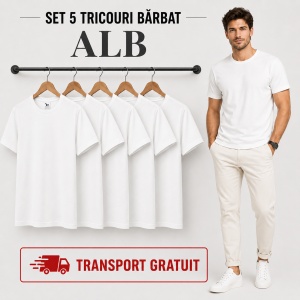 Set 5 tricouri bărbat Malfini Basic Clasic, 100% bumbac, regular fit, 48 culori, mărimi XS–5XL - Img 10