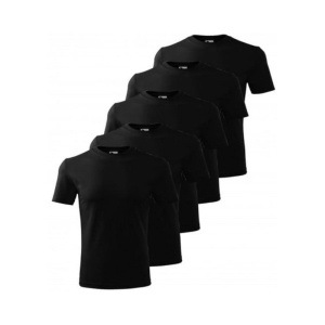 Set 5 tricouri negre din bumbac 100%