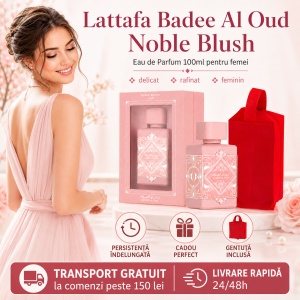 Set parfum Lattafa Badee Al Oud Noble Blush 100ml, parfum Arabesc, Femei, Gentuta cosmetice