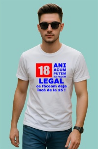 Tricou 18 ani acum putem legal mesaj amuzant majorat, Copii | Dama | Barbat - Img 2