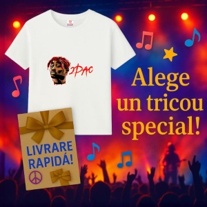 Tricou 2Pac cartoon red dreads, muzica RAP, Dama | Barbat | Copii - Img 10