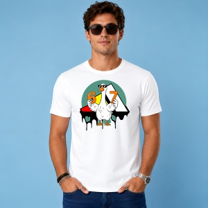 Tricou 67 Six Seven Gasca Alba Stil Urban Logo Street Art, din bumbac 100% Copii | Dama | Barbat - Img 3