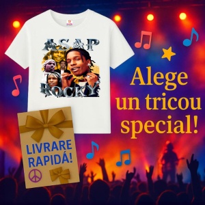 Tricou A$AP Rocky - Casual Smiling, muzica Hip-Hop / Rap, Dama | Barbat | Copii - Img 7