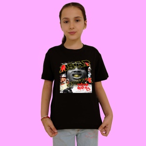 Tricou A$AP Rocky - Gold Teeth Style 1, muzica Hip-Hop / Rap, Dama | Barbat | Copii, Culoare Negru - Img 2