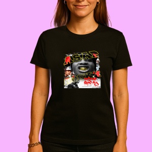 Tricou A$AP Rocky - Gold Teeth Style 1, muzica Hip-Hop / Rap, Dama | Barbat | Copii, Culoare Negru - Img 3