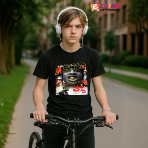 Tricou A$AP Rocky - Gold Teeth Style 1, muzica Hip-Hop / Rap, Dama | Barbat | Copii, Culoare Negru - Img 10
