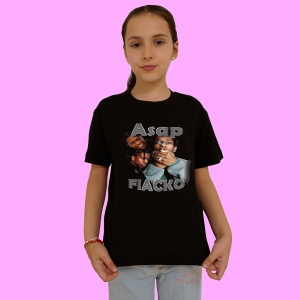 Tricou A$AP Rocky - Group Portrait, muzica Hip-Hop / Rap, Dama | Barbat | Copii, Culoare Negru - Img 2