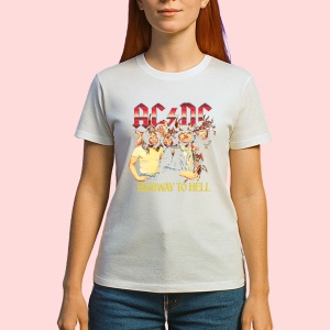 Tricou ACDC HIGHWAY TO HELL, muzica Rock, Dama | Barbat | Copii