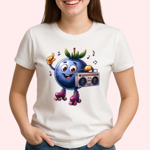 Tricou Afine amuzant de vara party pe role, Fructe, Copii | Dama - Img 2