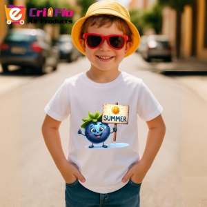 Tricou Afine amuzant de vara summer, Fructe, Copii | Dama - Img 3