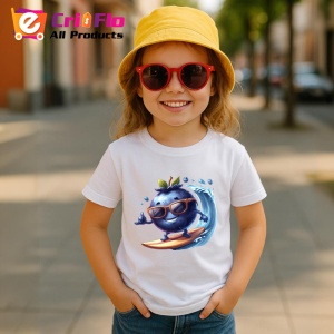 Tricou Afine amuzant de vara surfing, Fructe, Copii | Dama - Img 4