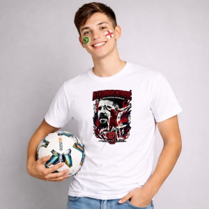 Tricou Aleksandar Mitrovic Serbia World Cup Fifa 2026, din bumbac 100%, tricou alb, Copii | Dama | Barbat