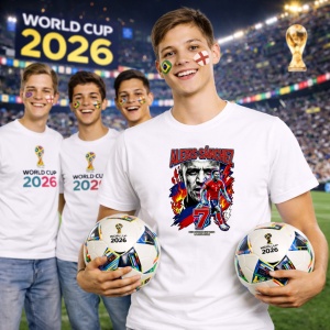 Tricou Alexis Sanchez Chile World Cup Fifa 2026, din bumbac 100%, tricou alb, Copii | Dama | Barbat - Img 7