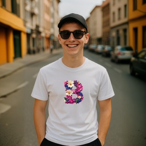 Tricou Alfabet Litera B cu circuite, cyber, tehnologie, Alb, Unisex Dama si Barbat | Copii - Img 7
