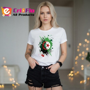 Tricou Algeria Steag Splash Art, Copii | Dama | Barbat - Img 10