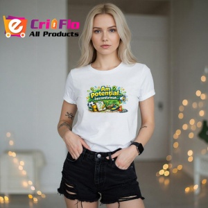 Tricou Am Potential Neconfirmat Text Amuzant Galben, din bumbac 100% , tricou alb pentru Copii | Dama | Barbat - Img 7