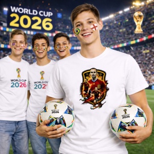 Tricou Andres Iniesta Spain World Cup Fifa 2026, din bumbac 100%, tricou alb, Copii | Dama | Barbat - Img 7