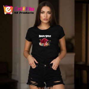 Tricou Angry Birds pasari furioase in confruntari cu porcii verzi, Copii | Dama | Barbat , tricou negru - Img 7