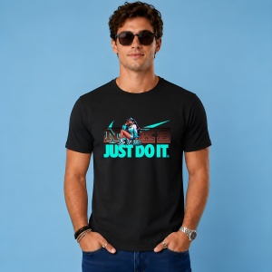 Tricou Anime Girl Street Fashion Teal Pink Urban Lifestyle, din bumbac 100%, tricou negru, Copii | Dama | Barbat - Img 3