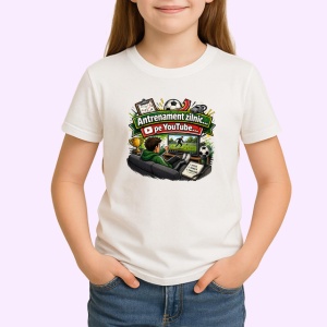 Tricou Antrenament Pe Youtube Ilustratie Gamer Canapea, din bumbac 100% , tricou alb pentru Copii | Dama | Barbat
