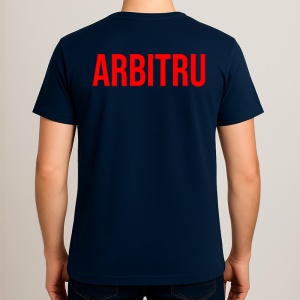 Tricou ARBITRU, Personalizat | Unisex Dama si Barbat, Albastru Inchis