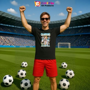 Tricou Argentina Campioana cu Messi - Copii | Dama | Barbat - Img 3