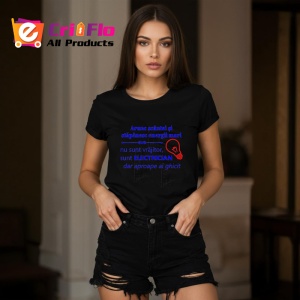 Tricou arunc scantei sunt electrician dar aproape ai ghicit mesaj electricieni, Copii | Dama | Barbat , tricou negru - Img 4