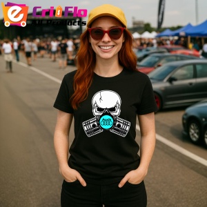 Tricou Audi Skull Pistons | Unisex Dama si Barbat - Img 2