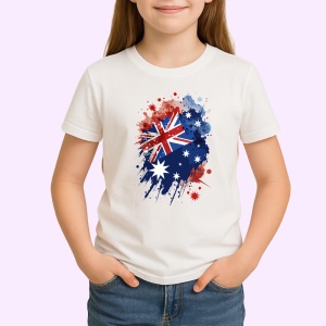 Tricou Australia Steag Splash Art, Copii | Dama | Barbat - Img 3