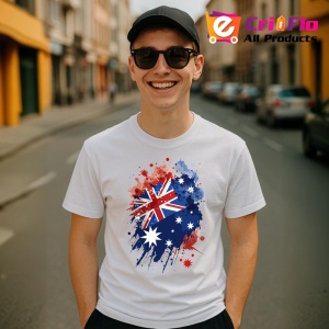 Tricou Australia Steag Splash Art, Copii | Dama | Barbat - Img 6