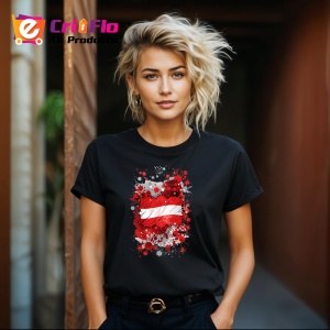 Tricou Austria Steag Splash Art, Copii | Dama | Barbat, culoare negru - Img 12