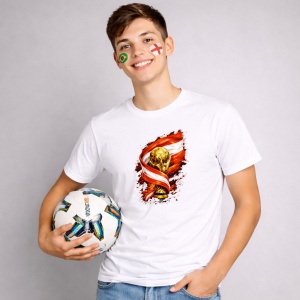 Tricou Austria World Cup Fifa 2026, din bumbac 100%, tricou alb, Copii | Dama | Barbat