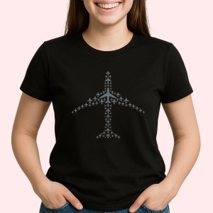 Tricou Avioane Atacand Negru, Copii | Dama | Barbat - Img 2