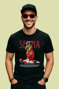 Tricou Ayrton Senna Colaj Istoric Masina Rosie Formula 1 Retro, Copii | Dama | Barbat - Img 4