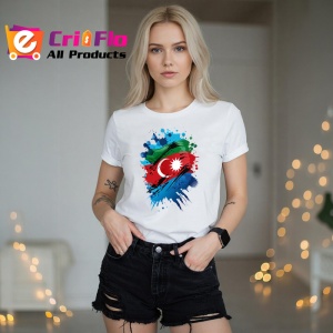 Tricou Azerbaijan Steag Splash Art, Copii | Dama | Barbat - Img 11