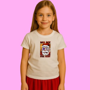 Tricou Bad Boy Santa, din bumbac 100% Copii | Dama | Barbat