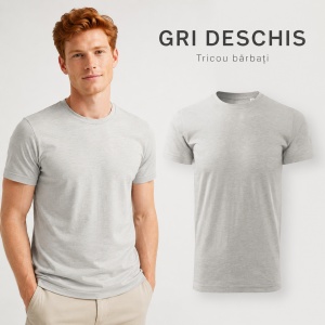 Tricou Bărbat Basic Free, 100% Bumbac, Guler Rotund, Croială Tubulară, S–3XL, 18 Culori - Img 19