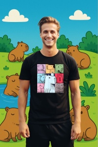 Tricou Barbat CapyBara - Colaj amuzant 2